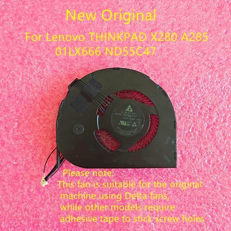 New Original laptop CPU cooling fan for Lenovo ThinkPad x280 A285 fan 01lx666 nd55c47