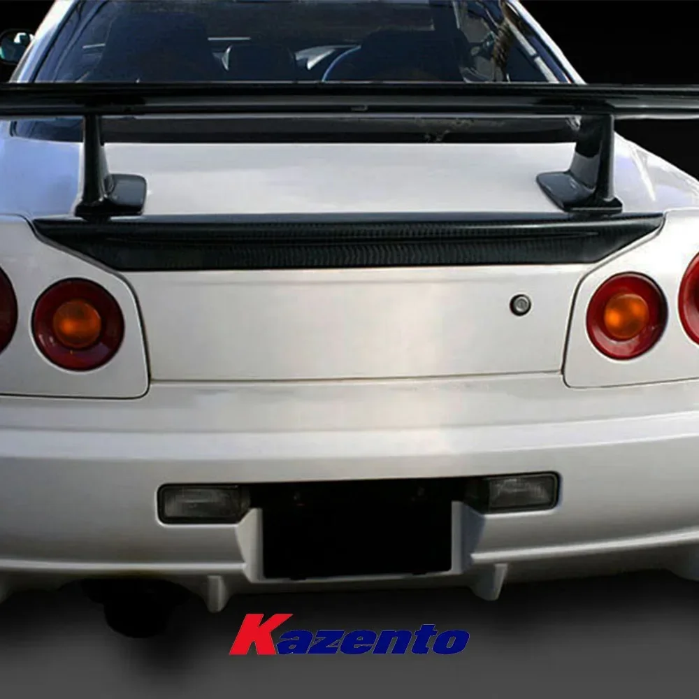 For Nissan R34 GTR GTT MI Style Rear Spoiler Carbon Fiber