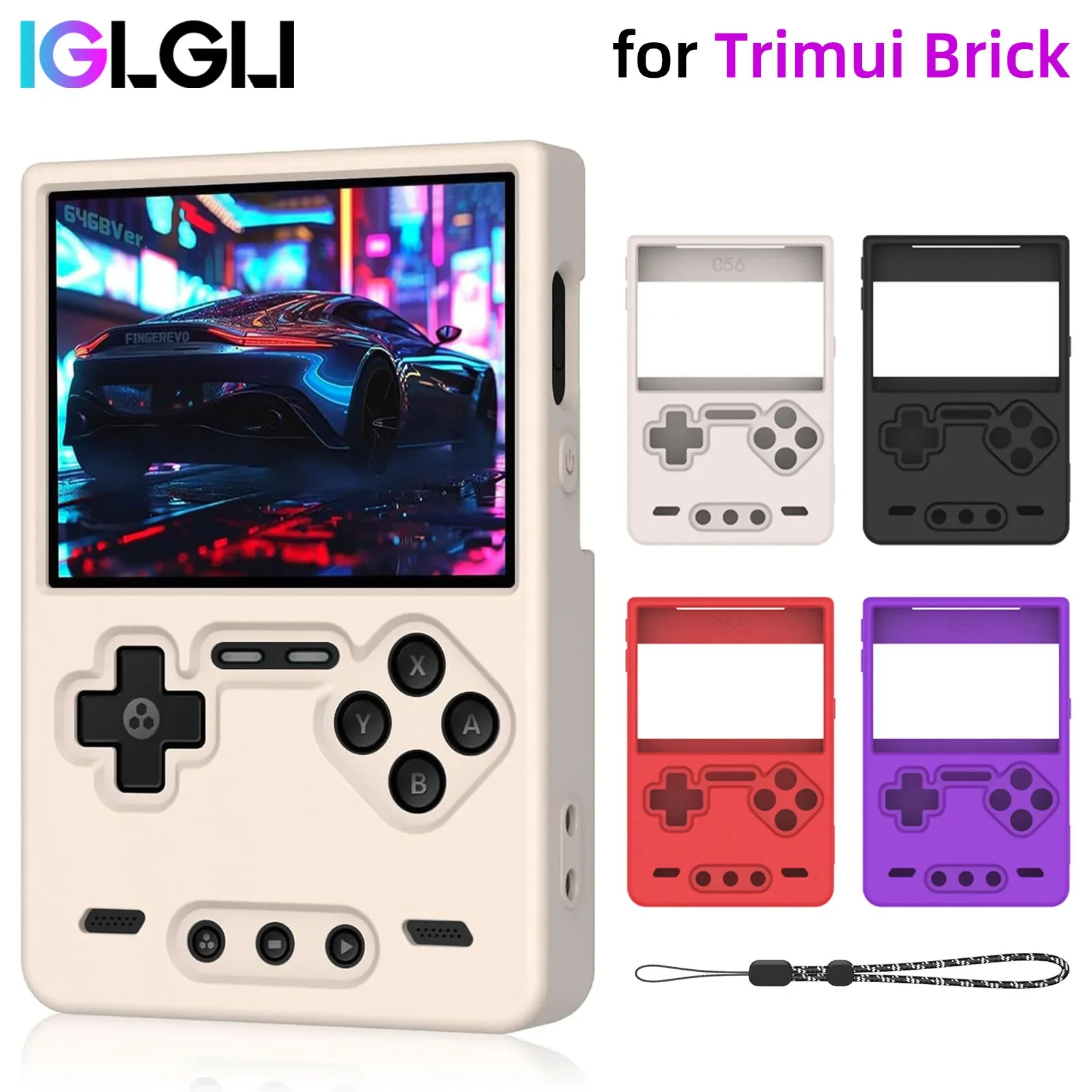 

Silicone Case for Trimui Brick Soft Protective Case for Trimui Brick Anti-Slip Shock Proof Handheld Game Console Accessories