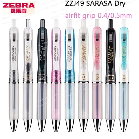 ZEBRA SARASA Dry airfitgrip Gel Pen 0.5/0.4mm Black Core Quick-Drying Smooth Writing Stylos boligrafo gel Stationery for school