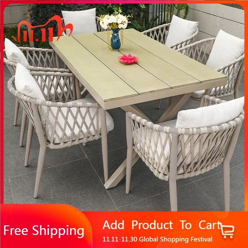 

Скандинавские садовые уличные столы, роскошные гостиные, минималистичные современные уличные столы, балкон, плоская крыша, мебель для дома Jardin Mobiliario