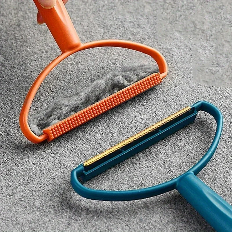Double-Side Lint Remover Portable Pet Hair Remover Brush Manual Fluff Remover Clothes Fuzz Fabric Shaver Carpet Clothes Brush