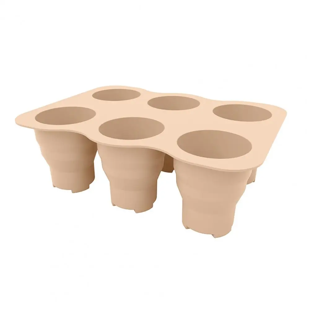 Silicone Garden Growing Tray Bonsai Plant Starter Kit with 6 Large Cells Germination Reusable Indoor Outdoor Germination Cup