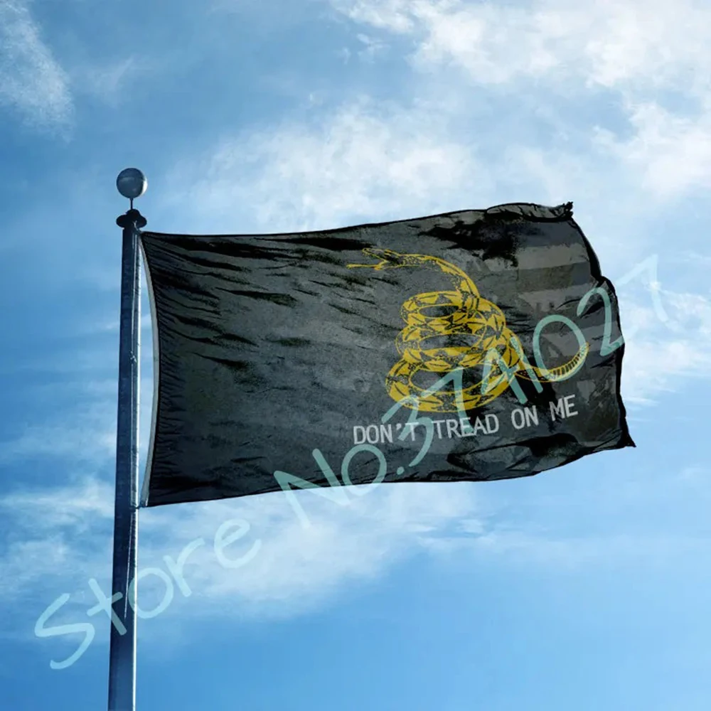Флаг «Не наступай на меня» 2X3 фута с цифровой печатью ФЛАГ БАННЕРА США 3X5 футов 150X90 см, латунные металлические отверстия