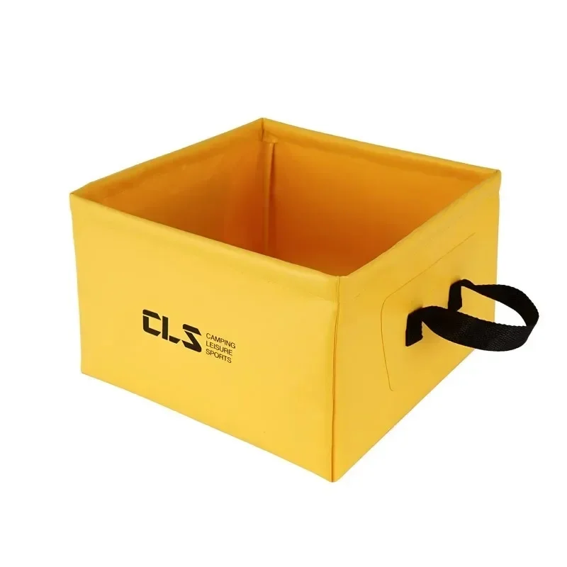 13L Foldable Square Bucket Outdoor Travel Camping Portable Basin Picnic Car Wash Foot Bath Bucket