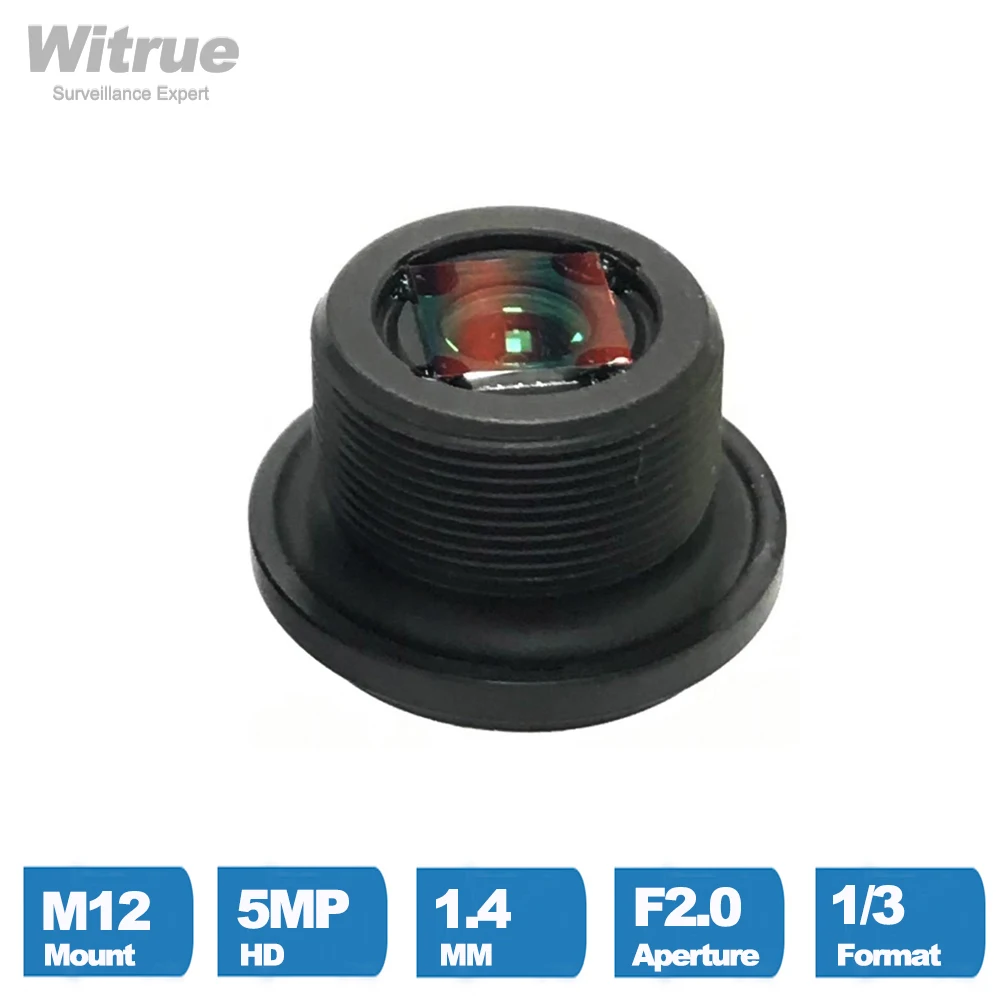 Fisheye Lens 1.4mm 1.78mm HD 5MP  210 / 200 Degree MTV M12 x 0.5 Mount 650nm Filter For CCTV Car Camera Security Cameras