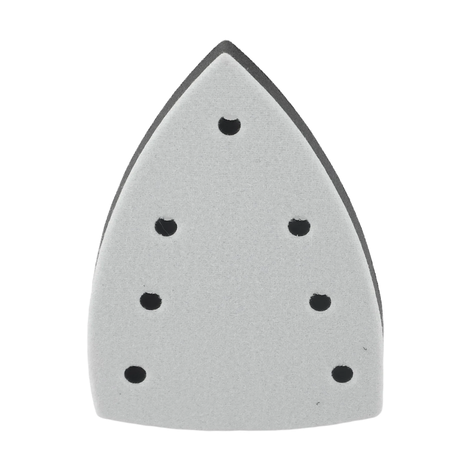 Almohadilla de lijado de repuesto, placa de respaldo Triangular, almohadilla de lijado de espuma de PU, almohadilla de respaldo de papel de lija de 7 agujeros para lijadora, herramientas abrasivas, 1 ud.