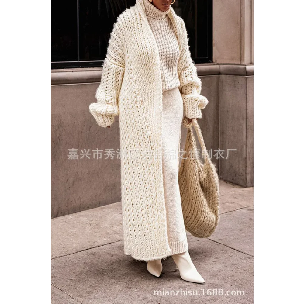 Lange Strickjacke Mäntel Frauen Pullover Frühling und HerbstCasual Solide Strickjacke Lose Kleidung Frauen Übergroße Strickjacke