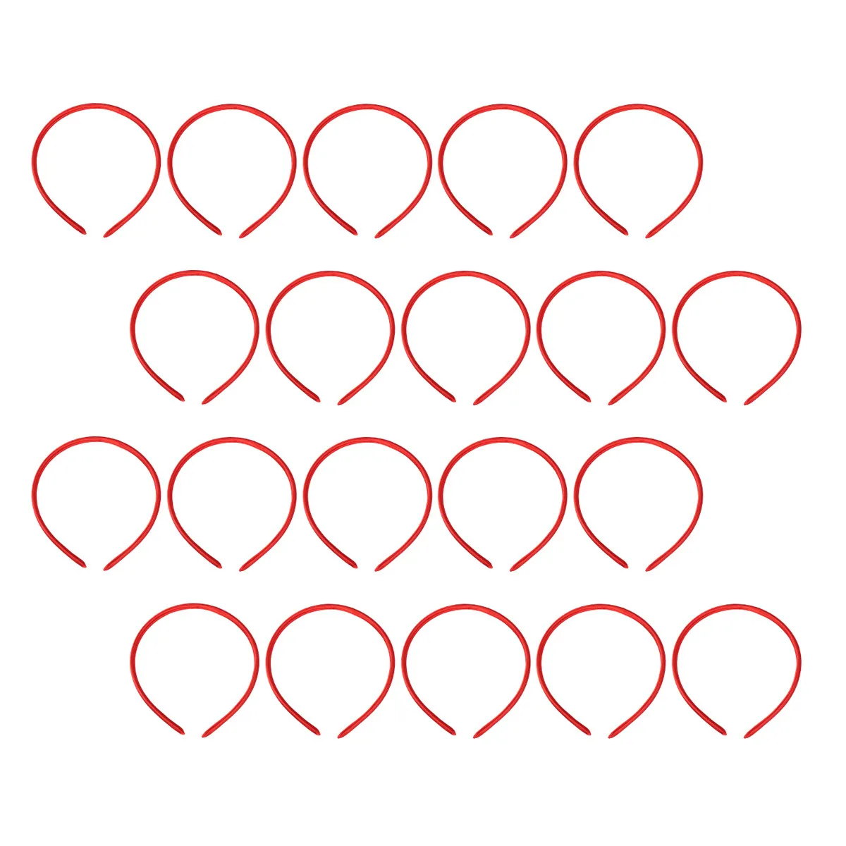 

20Pcs 1Cm Thick Soft Cloth Hair Band Simple Headband Elegant Lightweight Headdress for Women Girls Daily Wear Party Gift