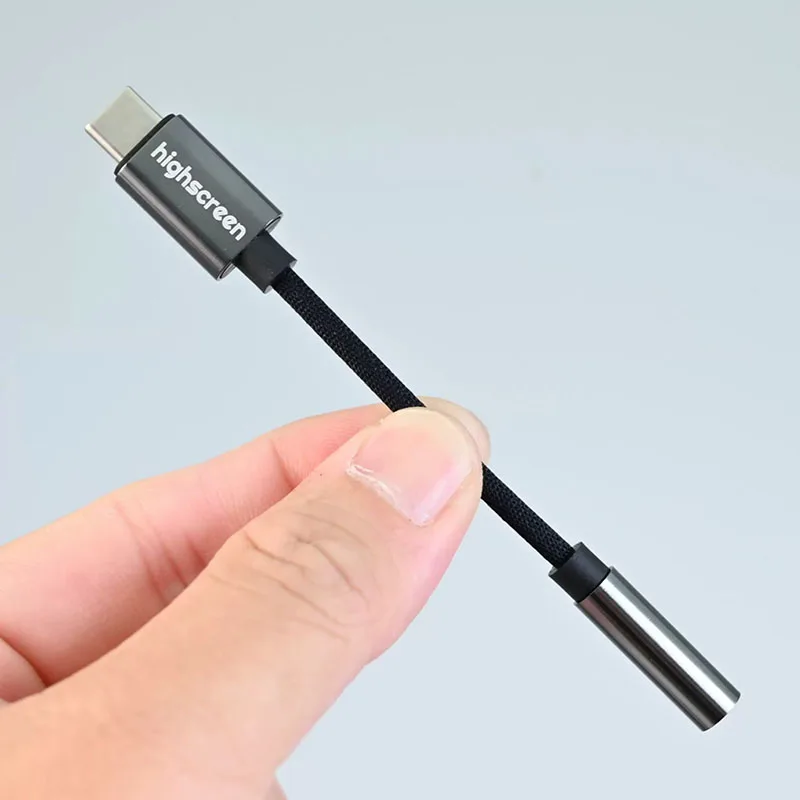 USB-C to 3.5mm Headphone DAC Audio Cable with ES9270C Chip for HighScreen USBC Adapter Short Cable