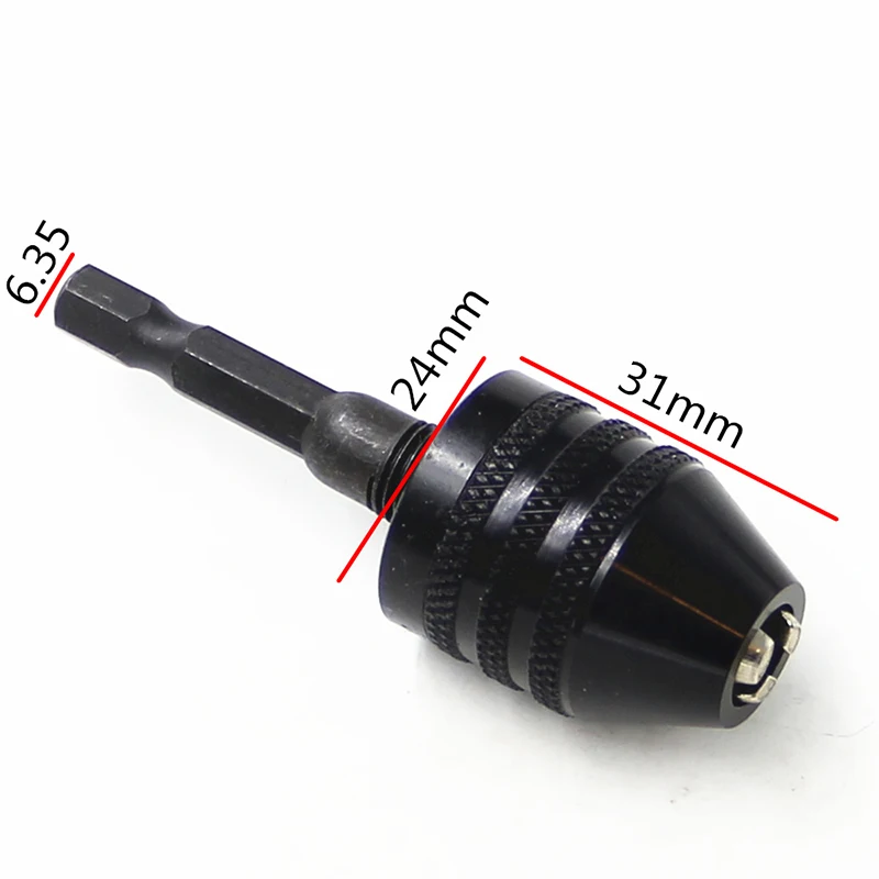 Drill Chuck Keyless Screwdriver Impact Driver Adaptor Electric Micro Motor Clamp Mini Chuck Fixture Hex Shank Drill Bits Adapter