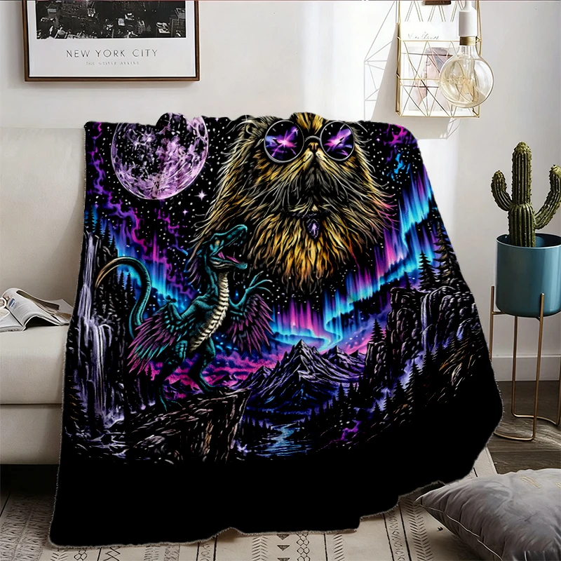 Dungeon Crawler Carl Flannel Blanket, Carl and Princess Donut Throw, DCC Bookish Gift
