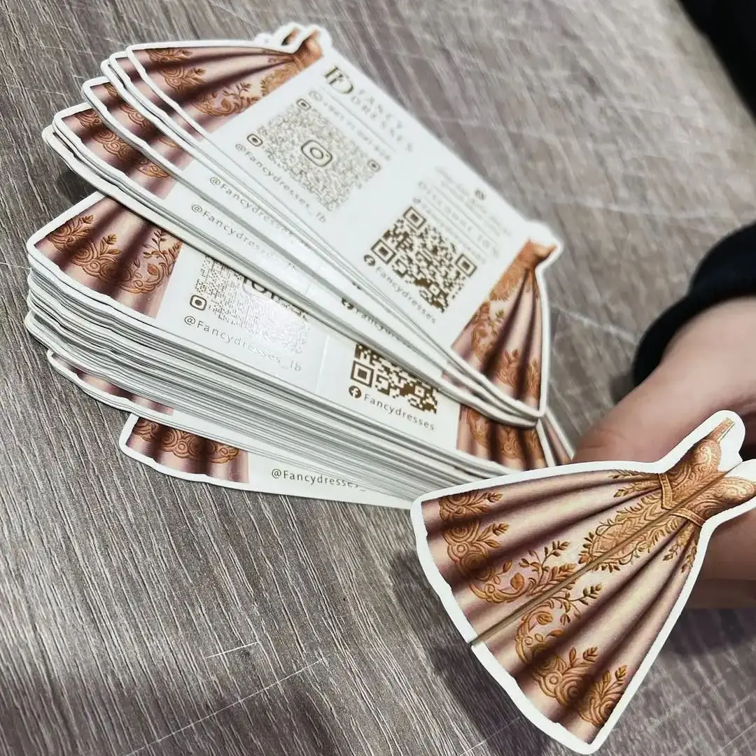 Custom Pop Up Best Cards Cloth Shape House Shape Balloon Shape Flower Butterfly Shape Folded Business Cards with QR Logo Flyer
