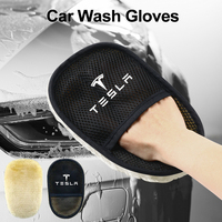 Car Wash Glove Wool Soft Bristled Cleaning Brush Tools For Tesla Model 3 Y S X Bonina Cybertruck Juguete Roadster Highland 2024