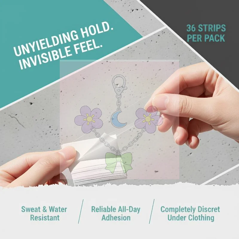1set Invisible Double Sided Bra Strap Tape Strong Adhesive Anti Slip Design Perfect For Daily Wear Dresses Blouses Tops