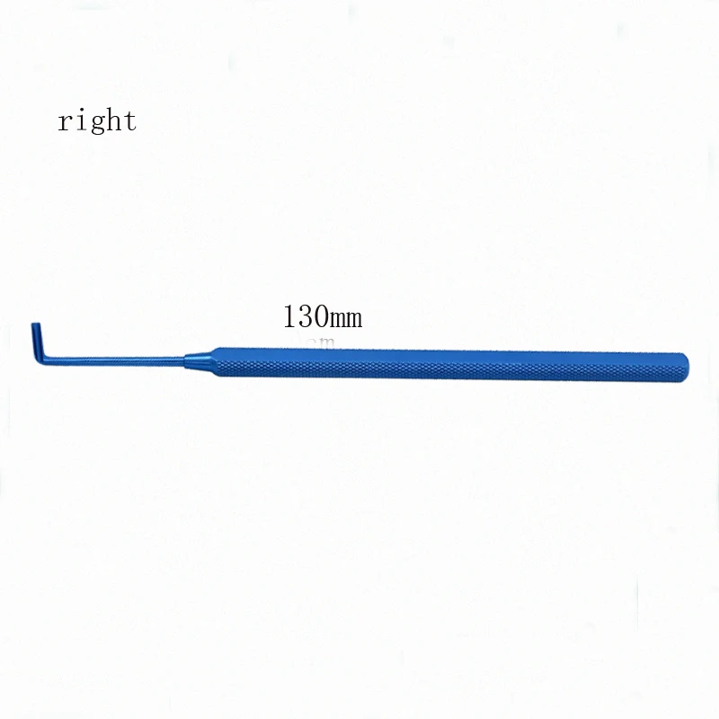 Microinstruments Ophthalmic Strabismus Hook, Eye Retractor com furo sem furo, cabeça redonda