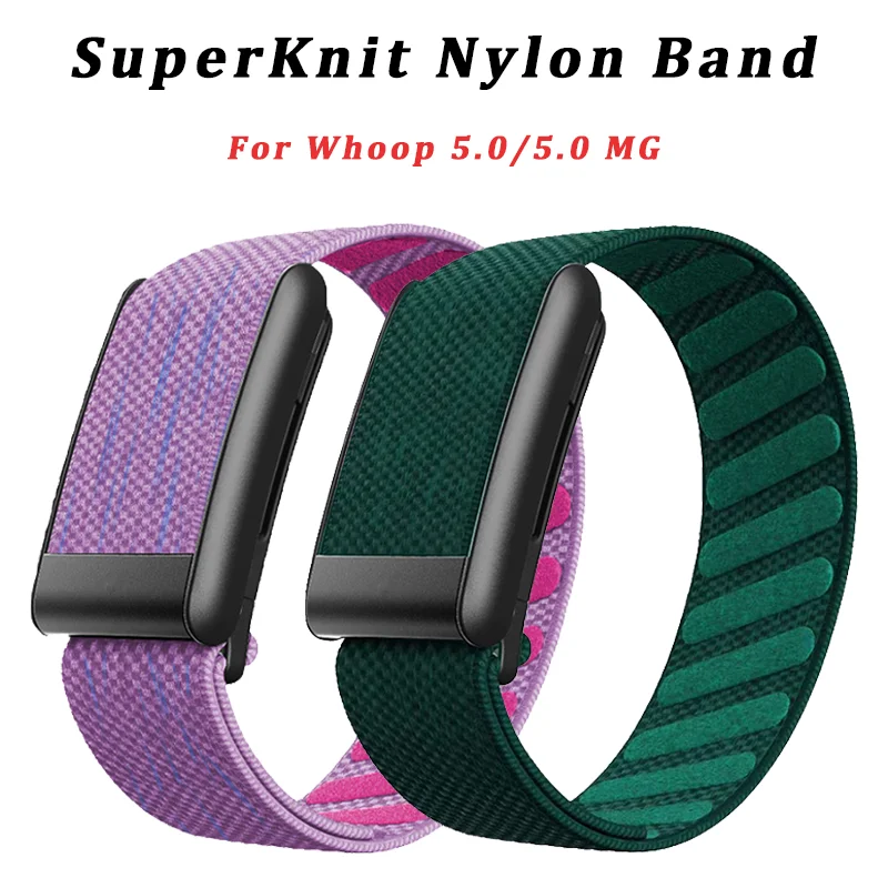 

Suitable for Whoop 5.0 wristband strap, nylon woven elastic Whoop mg sports replacement strap, W logo metal