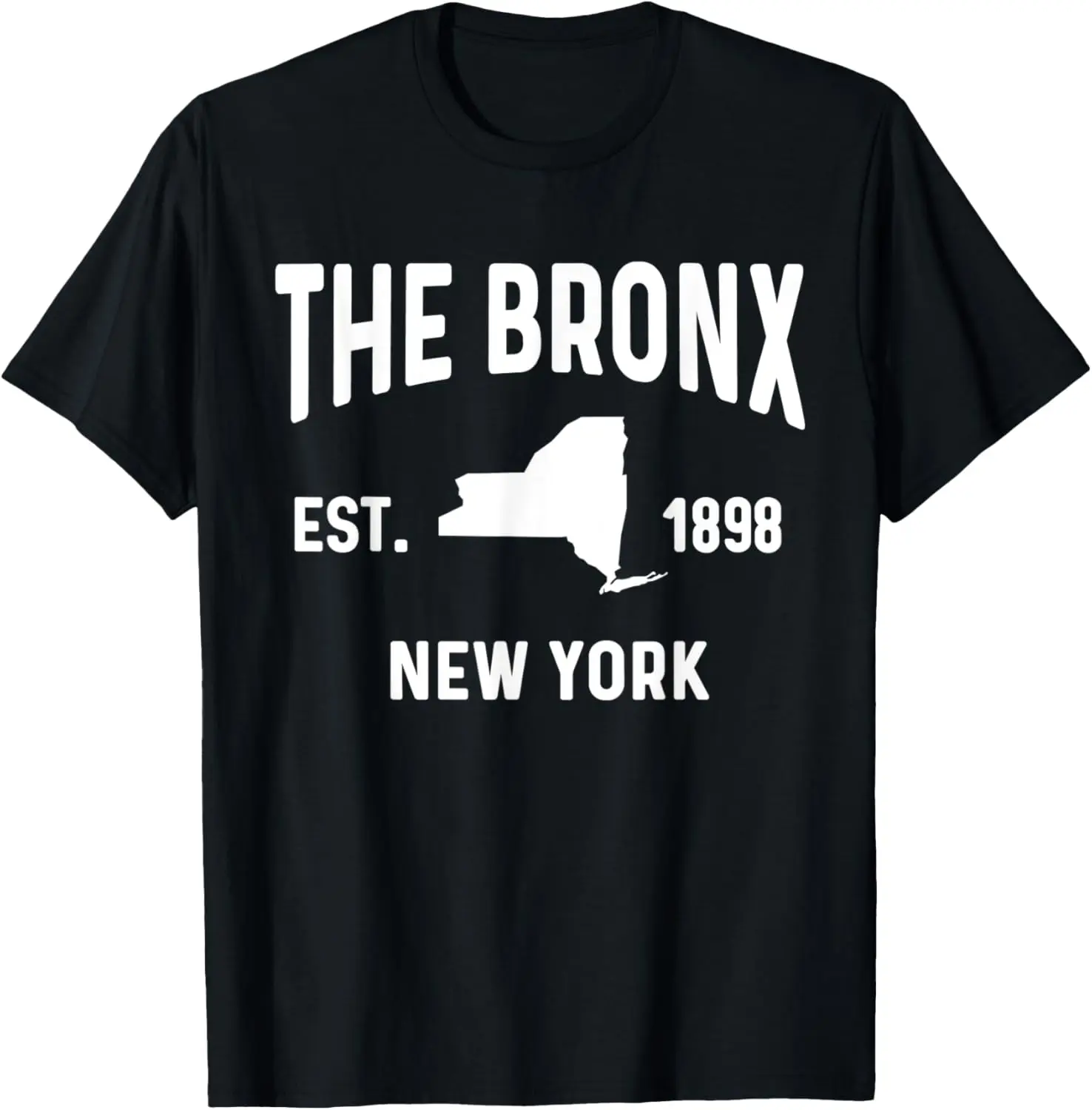 The Bronx BX NY Souvenir Tee Native Map NYC EST. 1898 تي شيرت