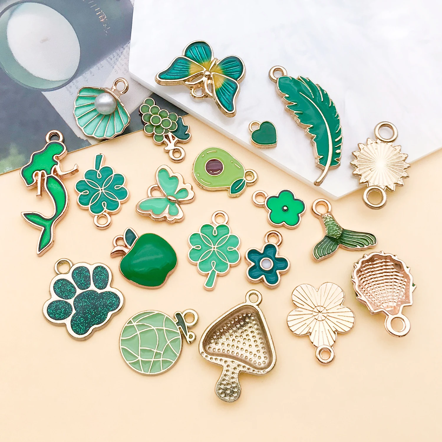 10/20pcs Enamel Charms Alloy Various Styles Pendants For DIY Bracelets Necklaces Earrings Jewelry Making Accessories Supplies