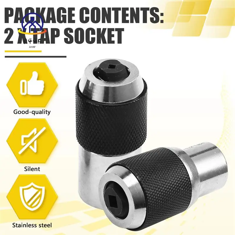 A44F-2 個タップソケットラチェットタップレンチ 3/8 インチドライブハンドツール 1/4-1/2 タップ、0-1/2 タップタッピングソケットセットタップソケットアダプター