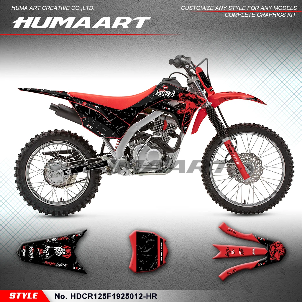 

Комплект графических наклеек HUMAART для мотоцикла Honda CRF125F CRF 125 F 2019 2020 2021 2022 2023 2024 2025, HDCR125F1925012-HR