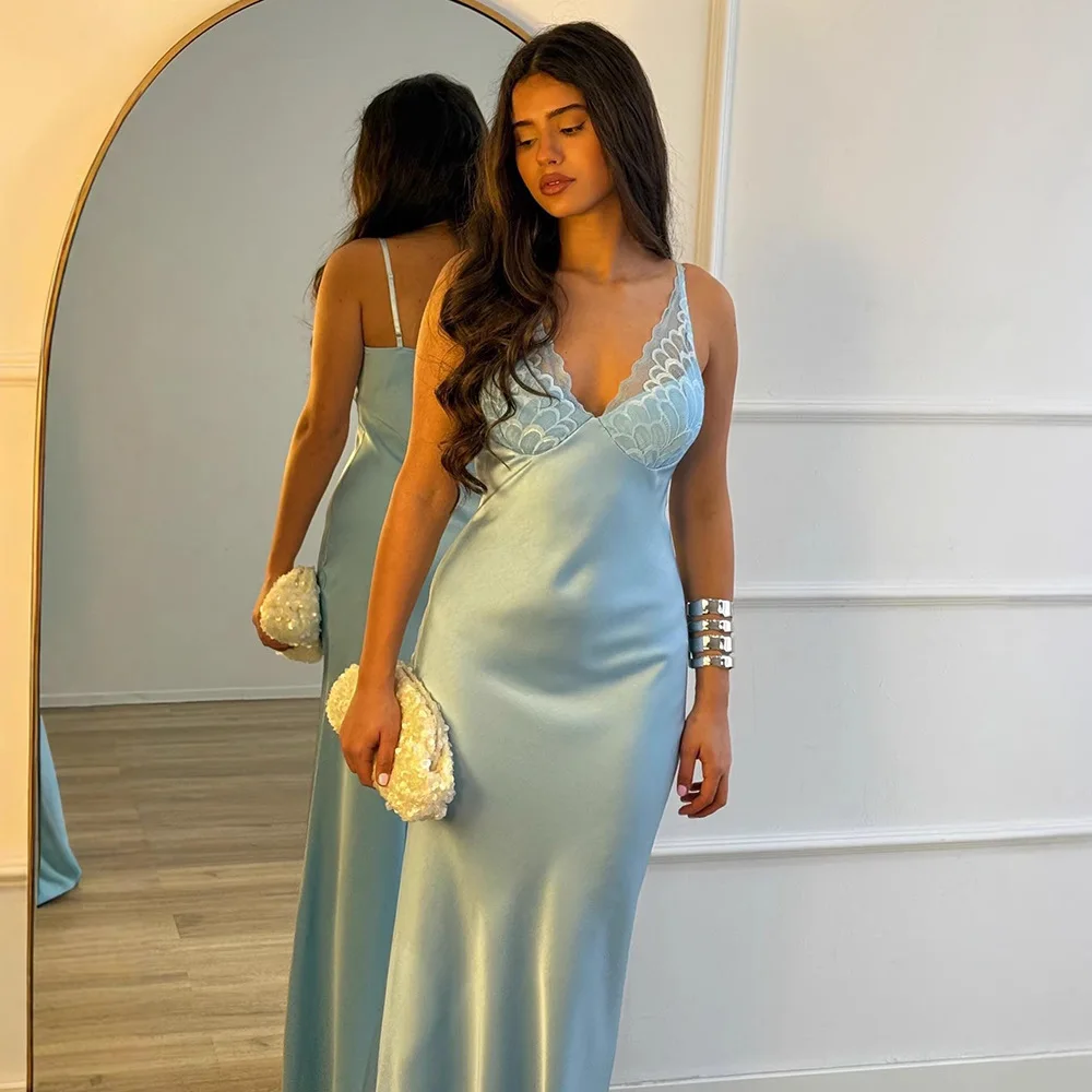 FL New Elegant And Luxurious Sexy Camisole Dress Pure And Seductive Hot Girl Style Deep V-Neck Backless Long Dress For Women