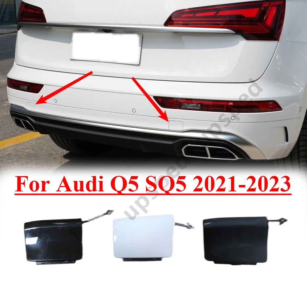 

Rear Bumper Tow Hook Hole Eye Cover Cap For Audi Q5 SQ5 2021-2023 80A807442D New
