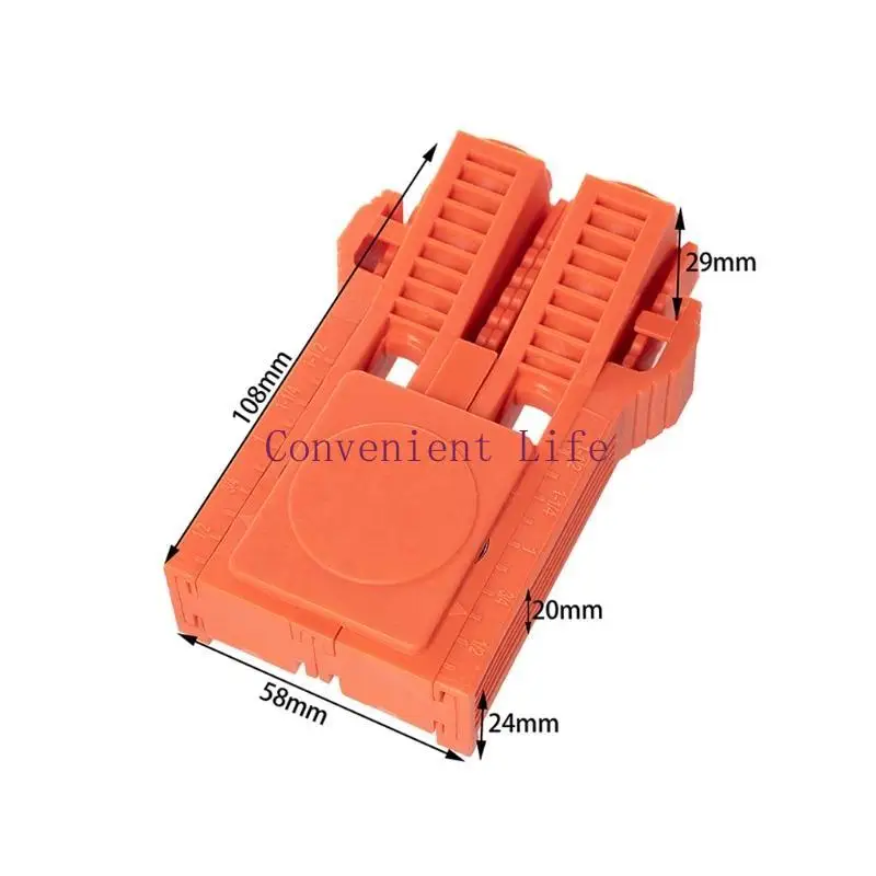 L1EE المغناطيسي النجارة ثقب مائل ثلاثة في واحد اللكم محدد لوحة وتد مستديرة النجارة تحديد المواقع ثقب فتاحة #6