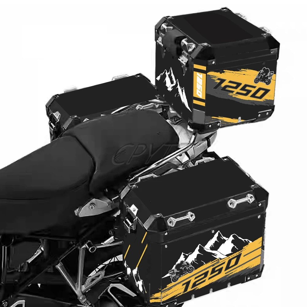 Motorcycle Stickers Fit for R1200GS R1250GS ADV GSA F850GS ADV Aluminum Alloy Box Sticker Decorative Decal Set aluminium pannier