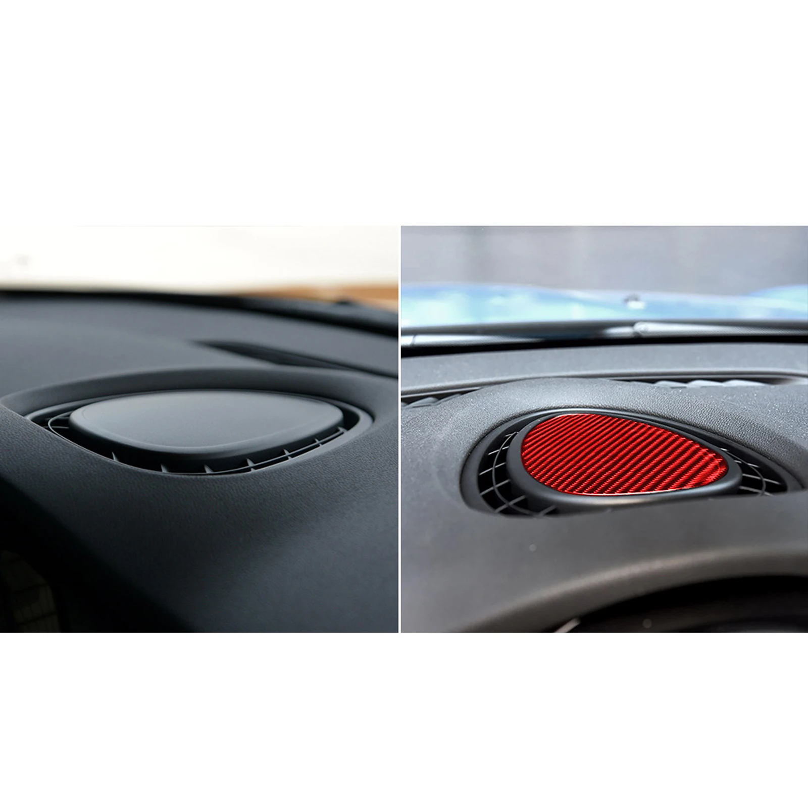 Real Carbon Fiber Air Outlet Vent Sticker For Mini Cooper F56 F55 F54 image 3