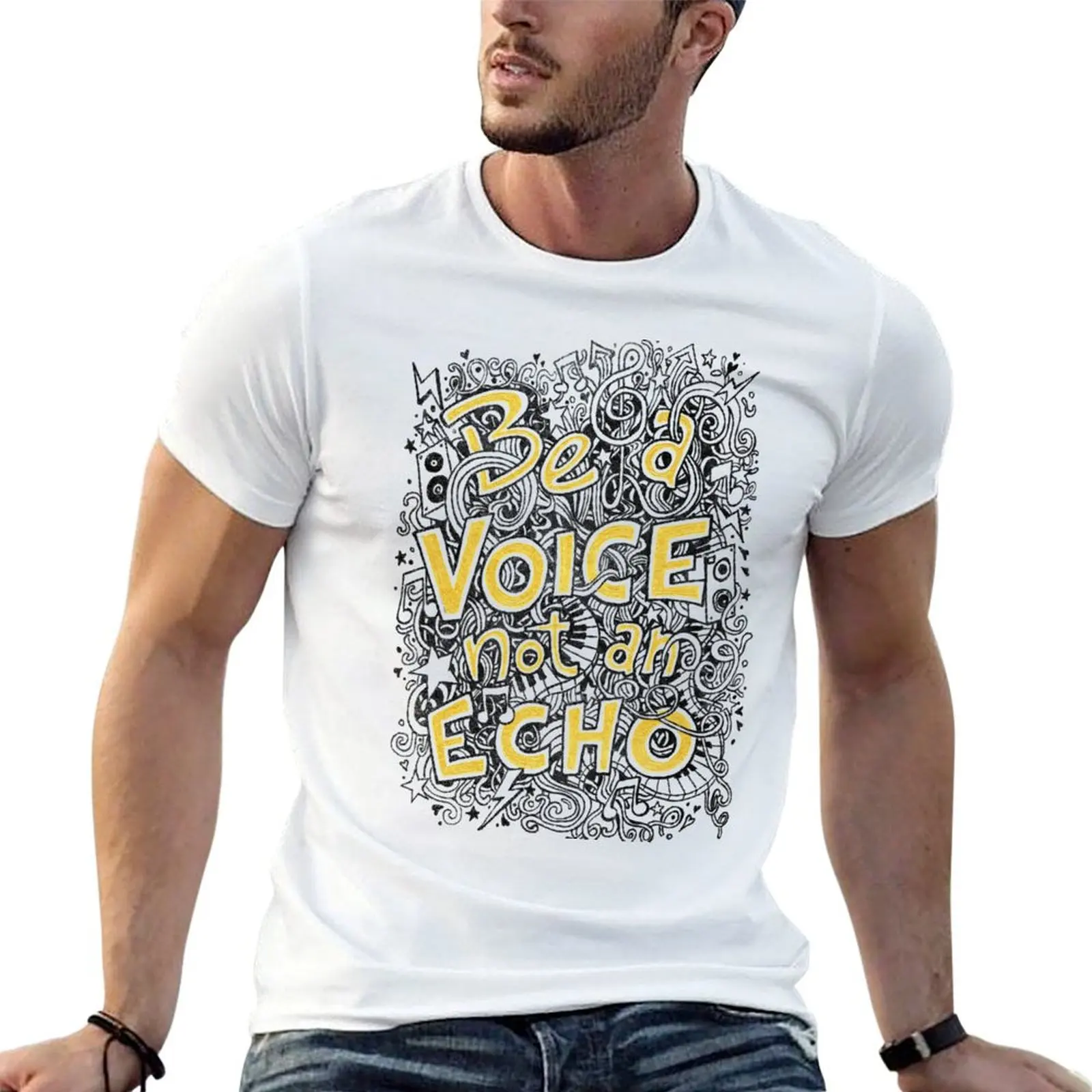 

Be a Voice not an Echo T-Shirt t shirts for man pack cotton funny t shirts man t shirts designer T-shirt