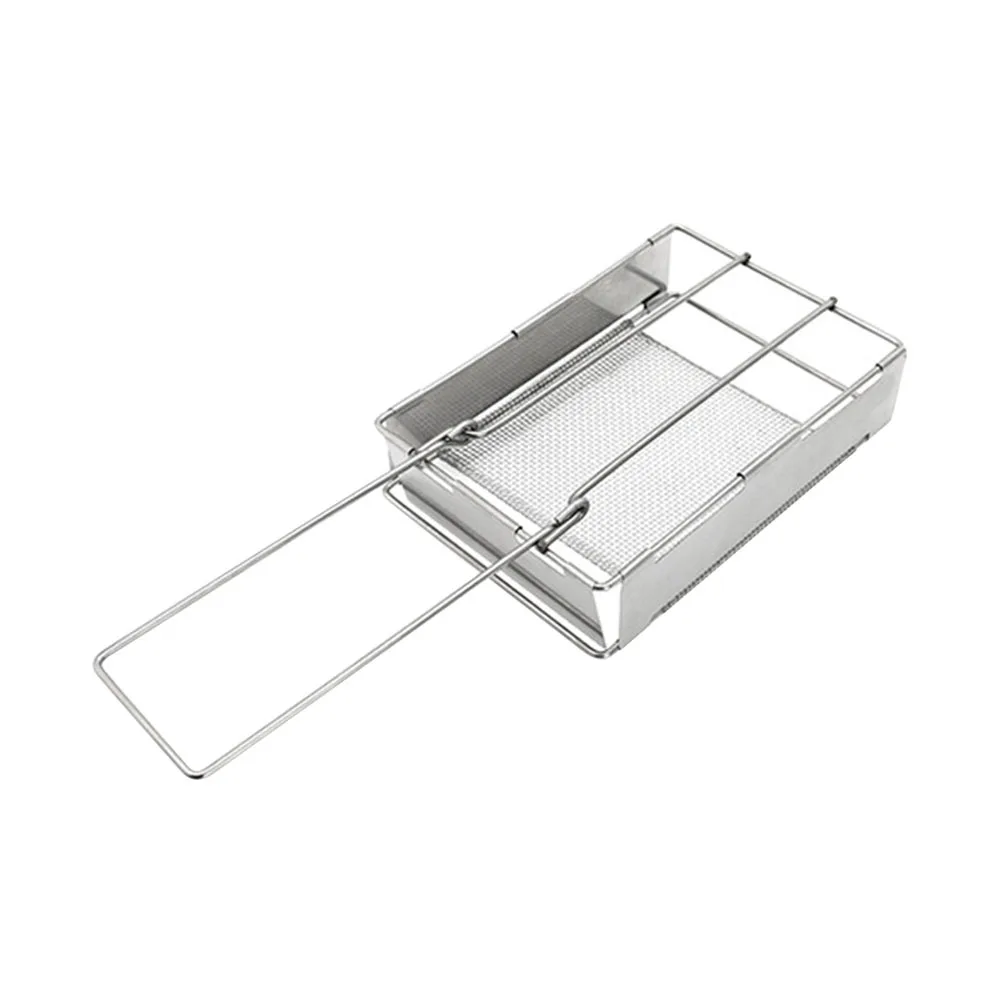 

Steel Bread Grill Rack Portable Folding Baking Tool For Toast Baking Rack Outdoor Camping Bbq Kitchen Use