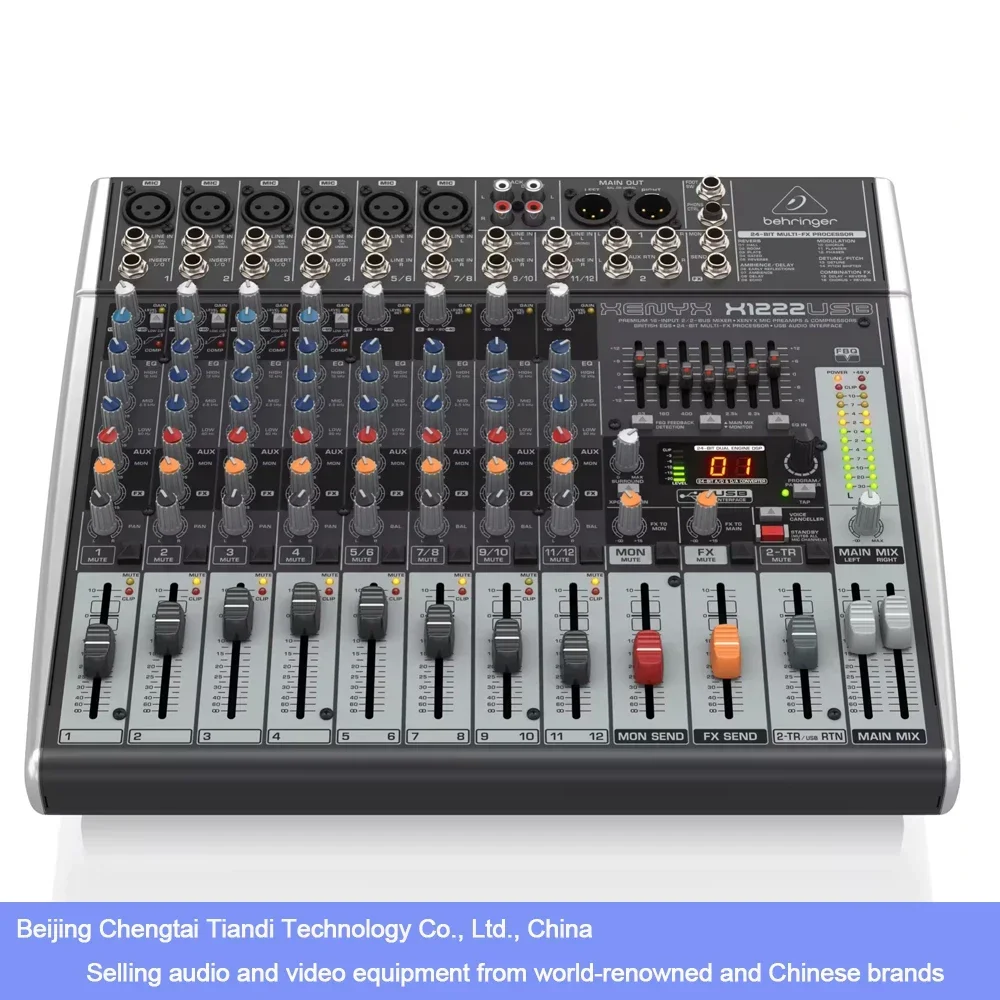 Behringer X1222USB 12-Way Pa System Digital Mixer Console Stage Record Live Show Music Equipment Audio Mixer