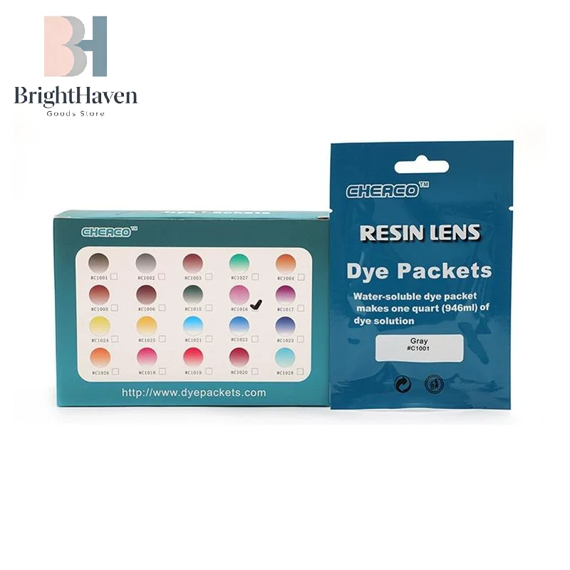 Optical Lens Tinting Powders Resin Lens Staining Powder Dye Packets Optical Prescription Tinted Glasses Lenses B.H