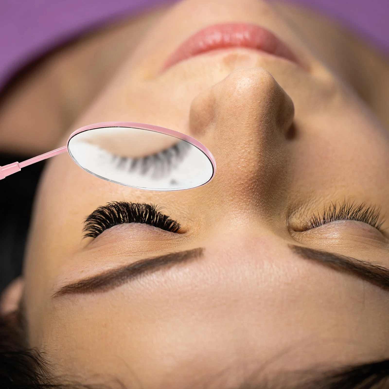 

Makeup Mirror Lashes Prop Eyelash Extension Tools Pink Extensions Supplies Accessories