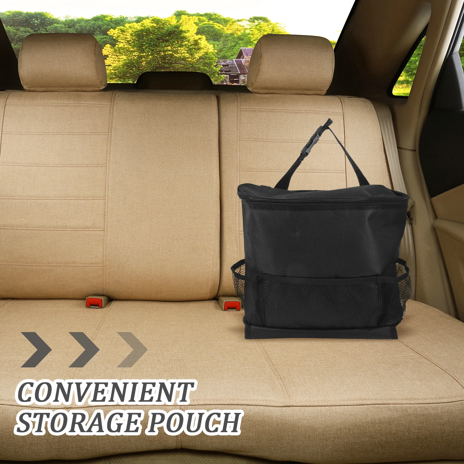 

Car Storage Bag Truck Organizer Pouch Black Multifunctional Practical Storage Car Accessories Van
