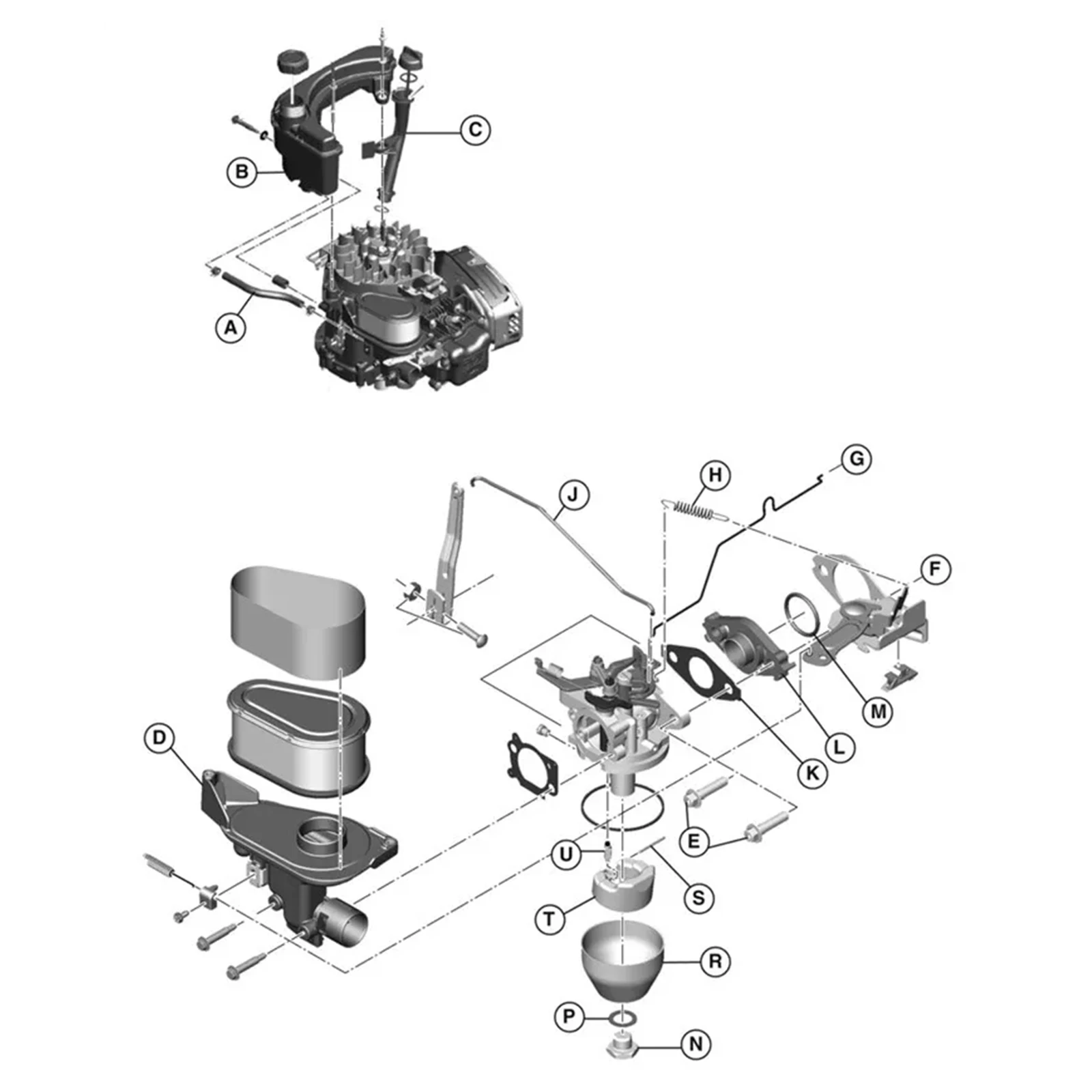 DOV 750 Carburetor for Briggs & Stratton Lawn Mower DOV 750 700 591852 793493 793463 Carb 100602 Engine Lawn Mowers