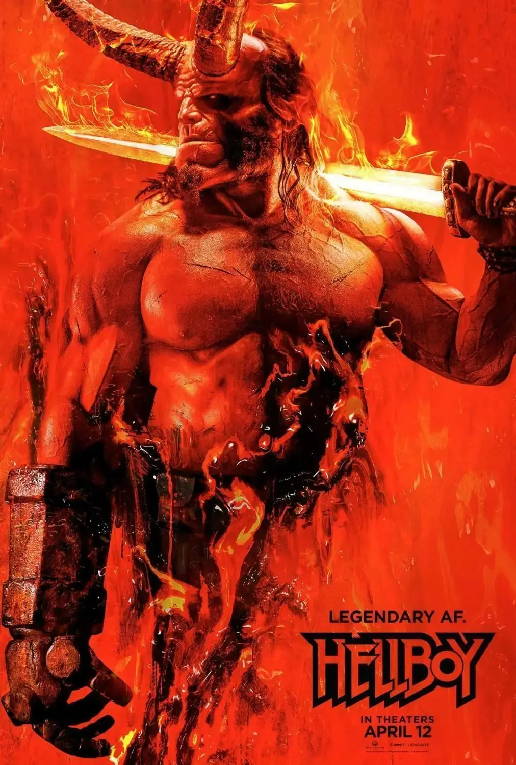 C548 2019 Hellboy Movie New Neil Marshall David Harbour Silk Poster Wall Sticker Decoration Gift