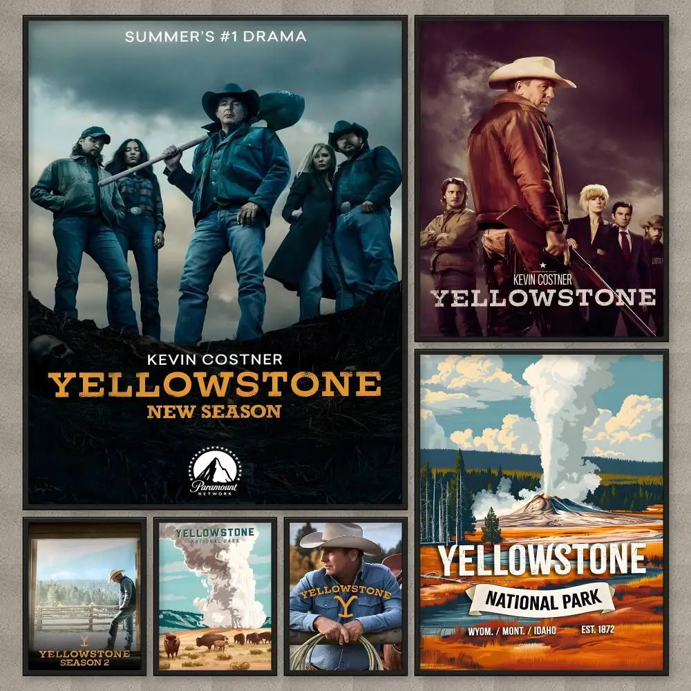 Yellowstone TV Series Poster HD Wall Art Home Decor Waterproof Print Bedroom Garage Party Gift