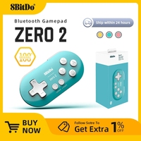 8Bitdo Zero 2 Bluetooth Controller For Nintendo Switch  Windows Android MacOS Raspberry Pi Mini Gamepad