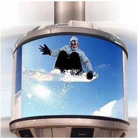 

ZJZ логотип печатный индивидуальный полноцветный полноцветный дисплей высокой четкости по заводской цене умный круглый программируемый гибкий светодиодный экран