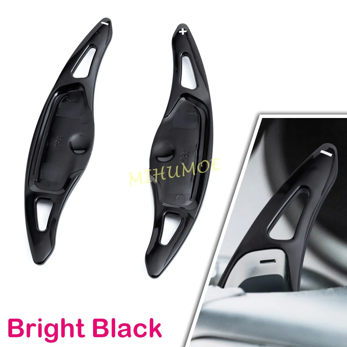 

For Kia Stinger CK 2018-2023 Steering Wheel Paddle Shifter Extend Gear Shift Trims Accessories Glossy Black 2022 2021 2020 2019