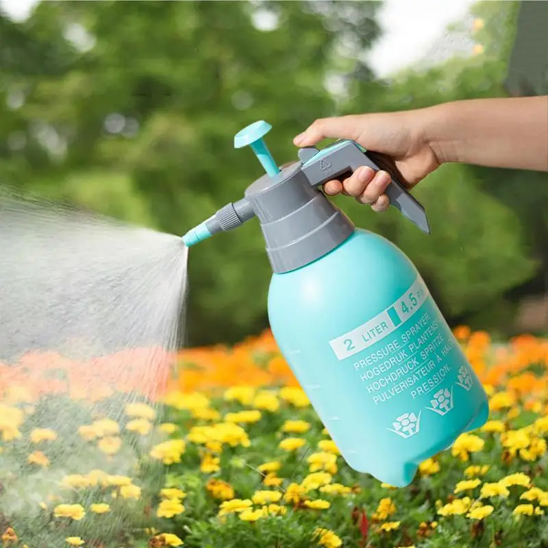 Pressure Sprayer 2L Hand Pump Sprayer With Manual Trigger Leakproof Portable Water Spray Bottles Plant Mister Multi-purpose