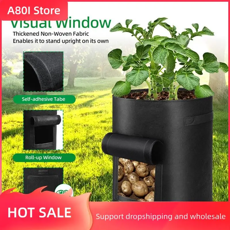 

A80I 1Set Garden Planting Bag With Durable Handle Plant Pots Fit For Tomato, Vegetable And Fruits B