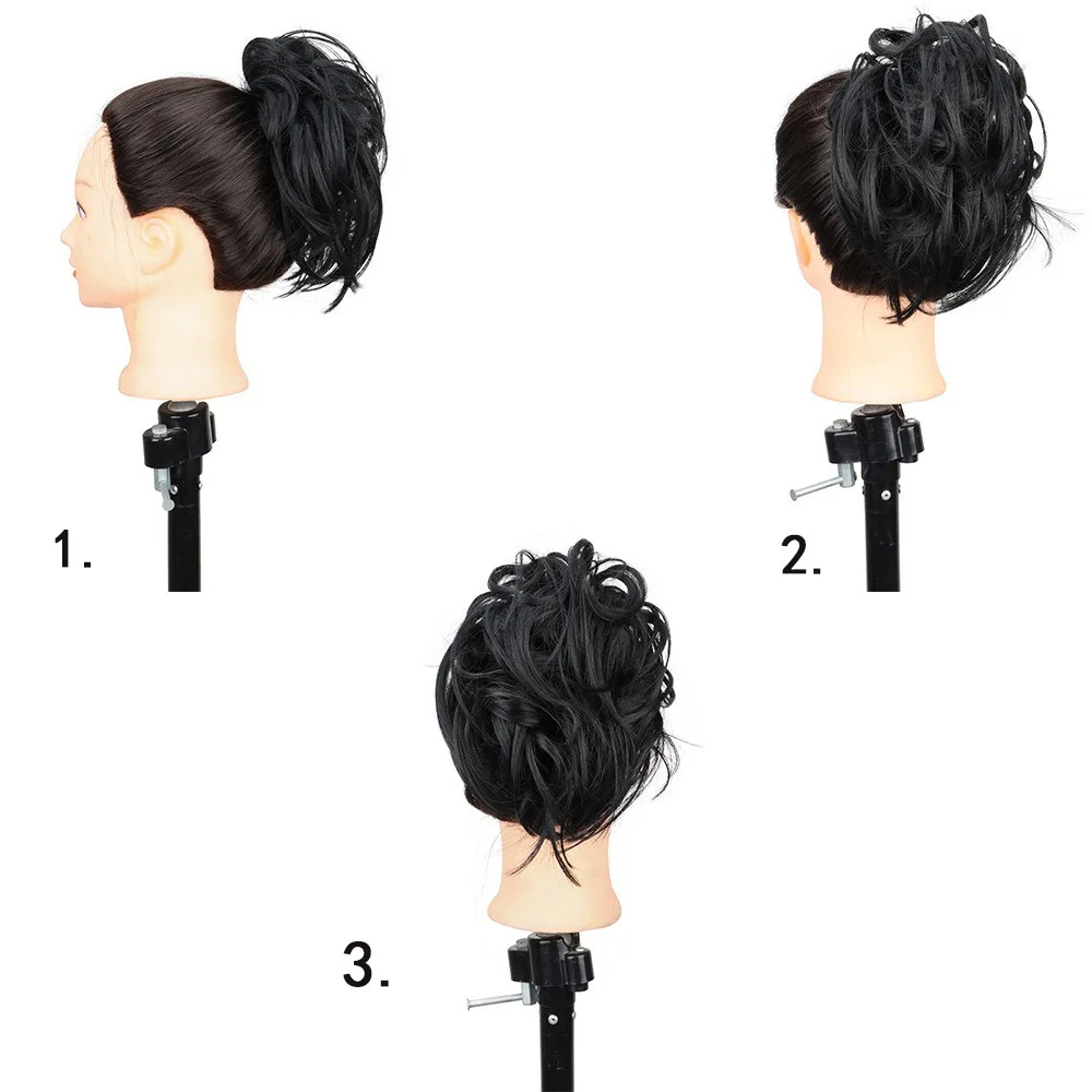 H & STAR الاصطناعية فوضوي كعكة Scrunchy كعكة الشعر شعر مستعار النساء Chignon مطاطا رباط شعر قطع الشعر للنساء دونات