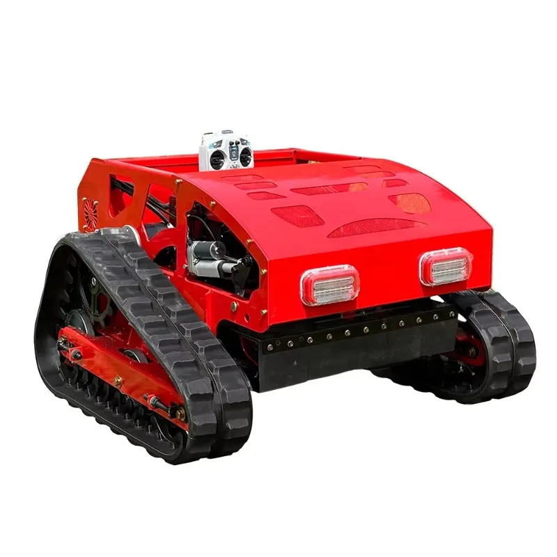

Customized Petrol-Powered Remote Control Mini Lawn Mower With Snow Plow Attachment Industrial Grade Rear Grass Box