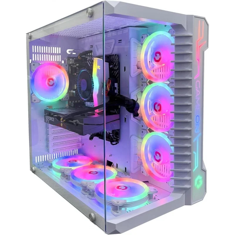 Gaming Desktop Computer, i5 12400F, NVIDIA RTX 4060, 32GB RGB RAM, 1TB M.2 SSD, Windows 11 Pro