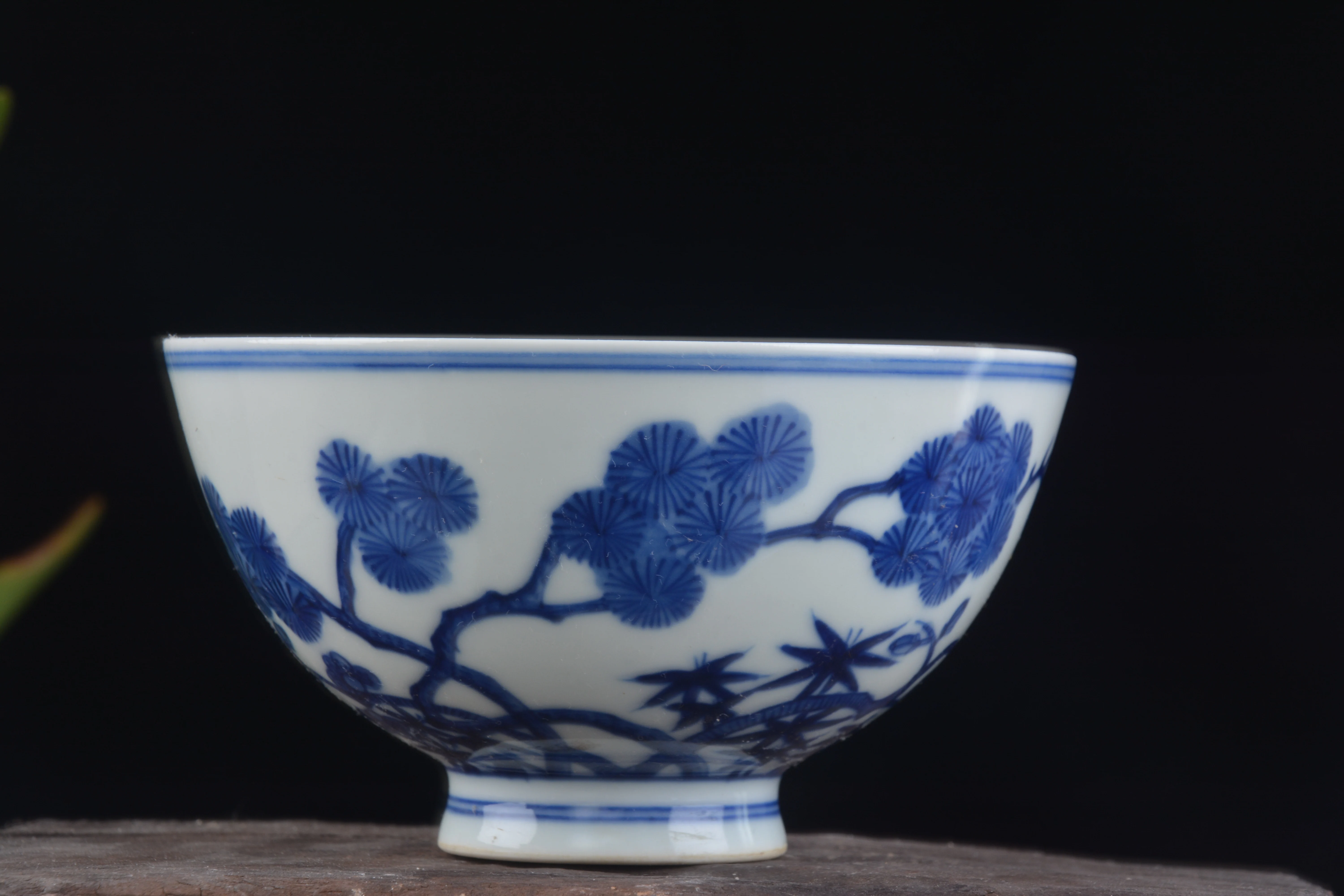 Qing Dyansty blue and white porcelain Bowl ,  Pine & bamboo & plum blossom