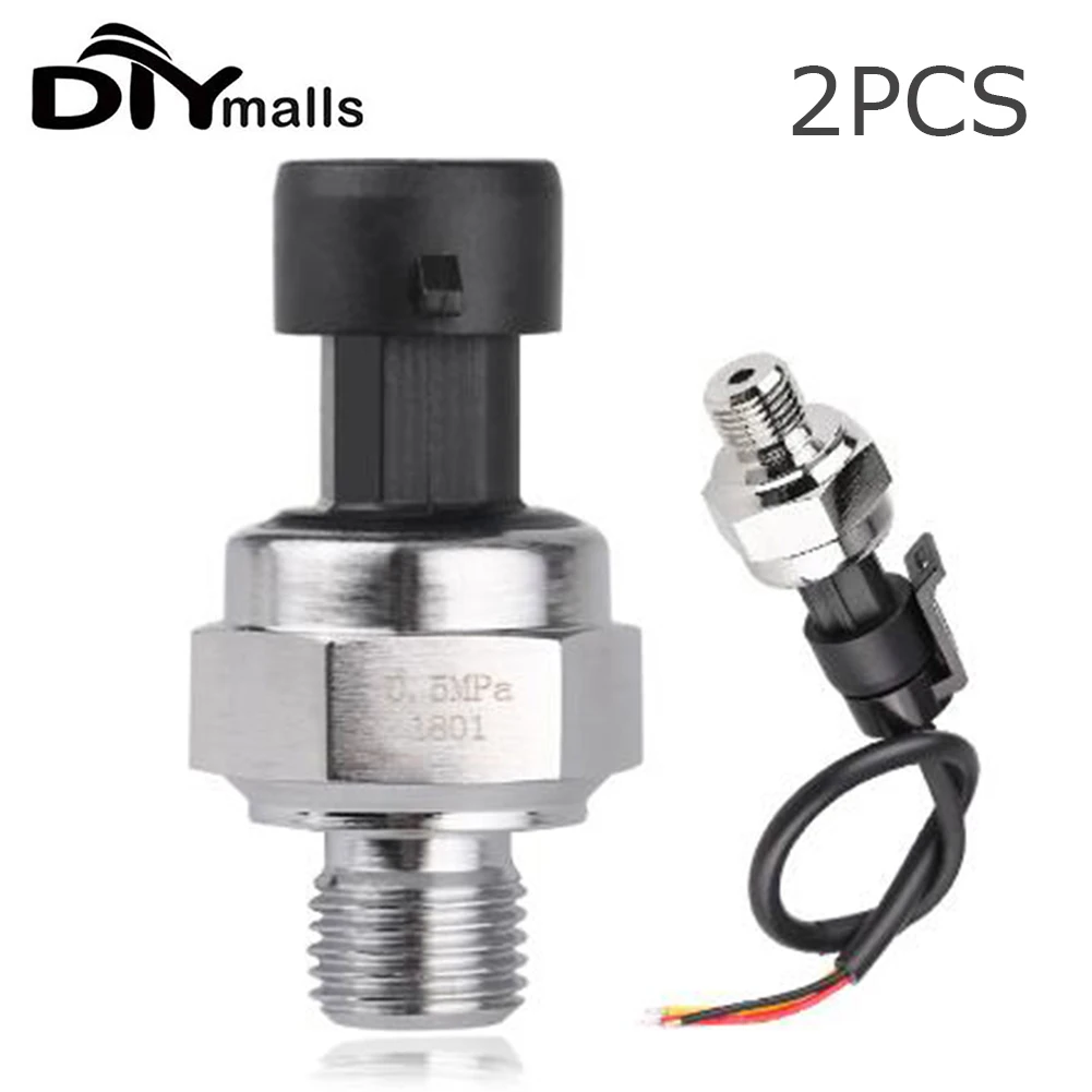 0-0.5Mpa Pressure Transducer Sensor Low Pressure Air Compressor Transmitter Pressure G1/4 DC 5V For Oil Fuel Gas Water Air