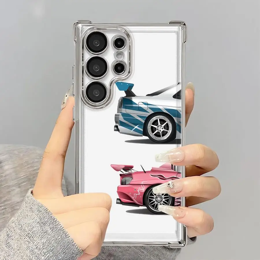 Cartoon Car Phone Cover Case for Samsung Galaxy S26 Ultra S25 Edge S23 S22 Ultra S21 Plus S20 FE S24 S24Ultra S25Ultra
